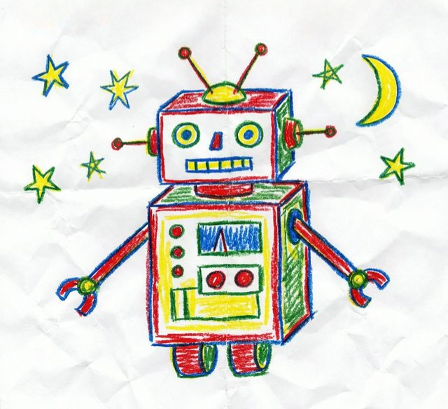 Retro tin robot toy